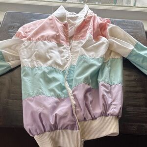 Colorblock Pastel Bomber Jacket